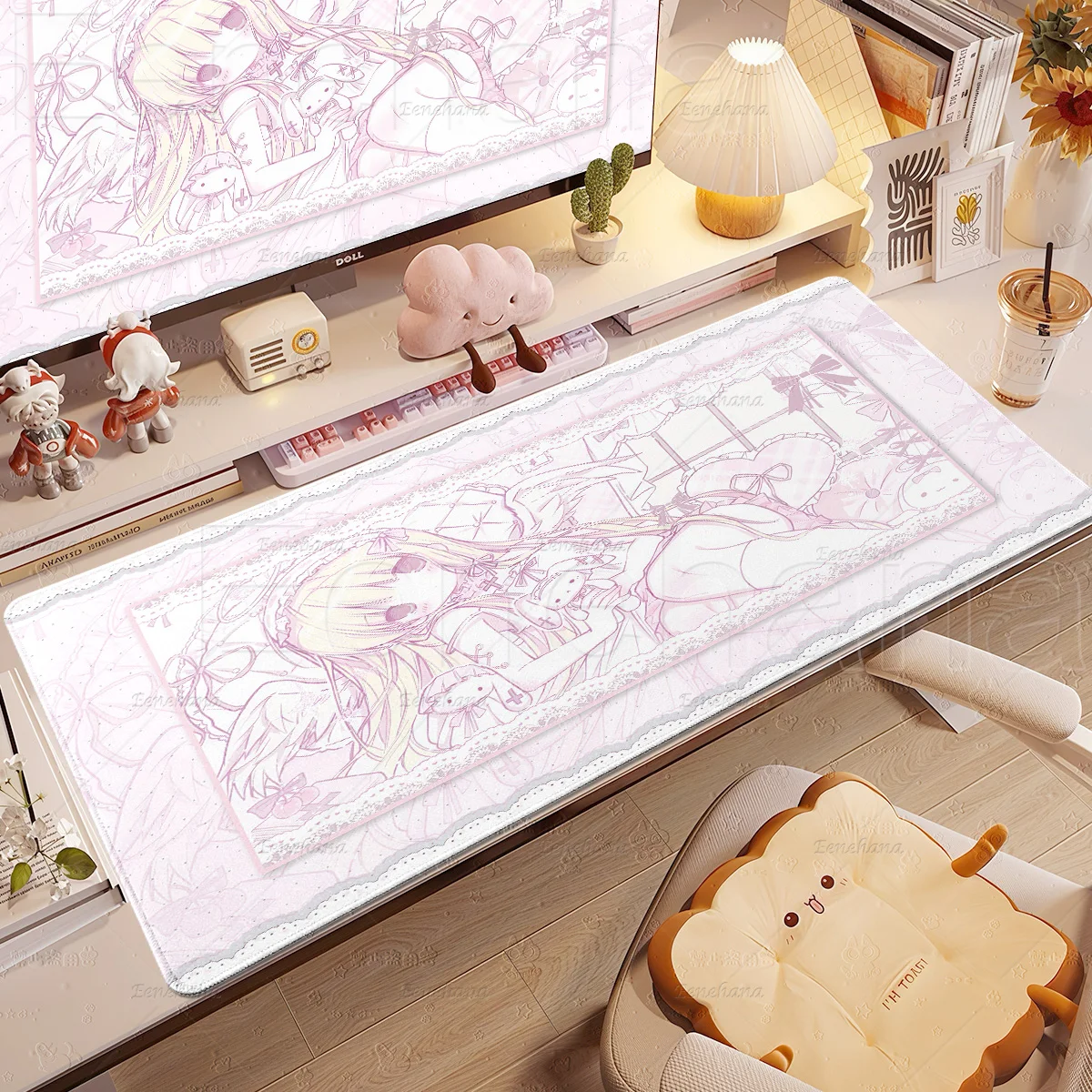 Pink Girl Mouse Pad Large Gami - Desk Setup Pegboard 评论和价格