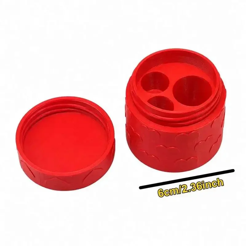 Heart Pattern Mini Vial Storage Box Portable Sample Bottle Organizer Small Container Case