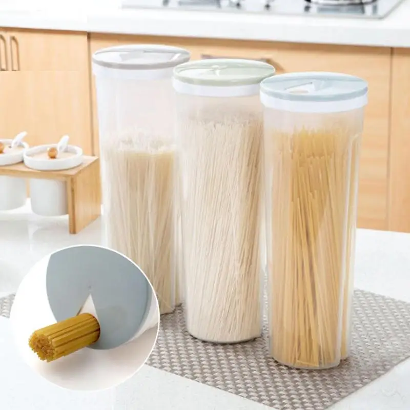 Multifunction Pasta Noodle Grain Cereal Bean Rice Food Storage Container Kitchen Sealed Box Food Canister for Kitchen Seasoning