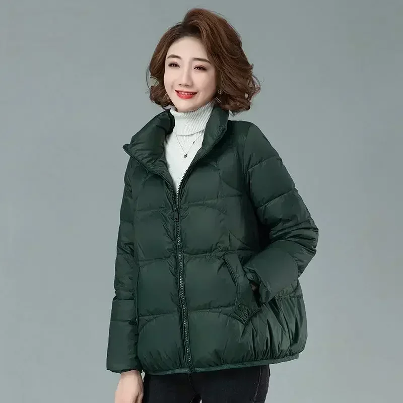 Female Coats Cropped Short Thick Padding Quilted Padded Duck Down Women\'s Jacket Heavy Luxury Outdoor Clothing Novelties Cute