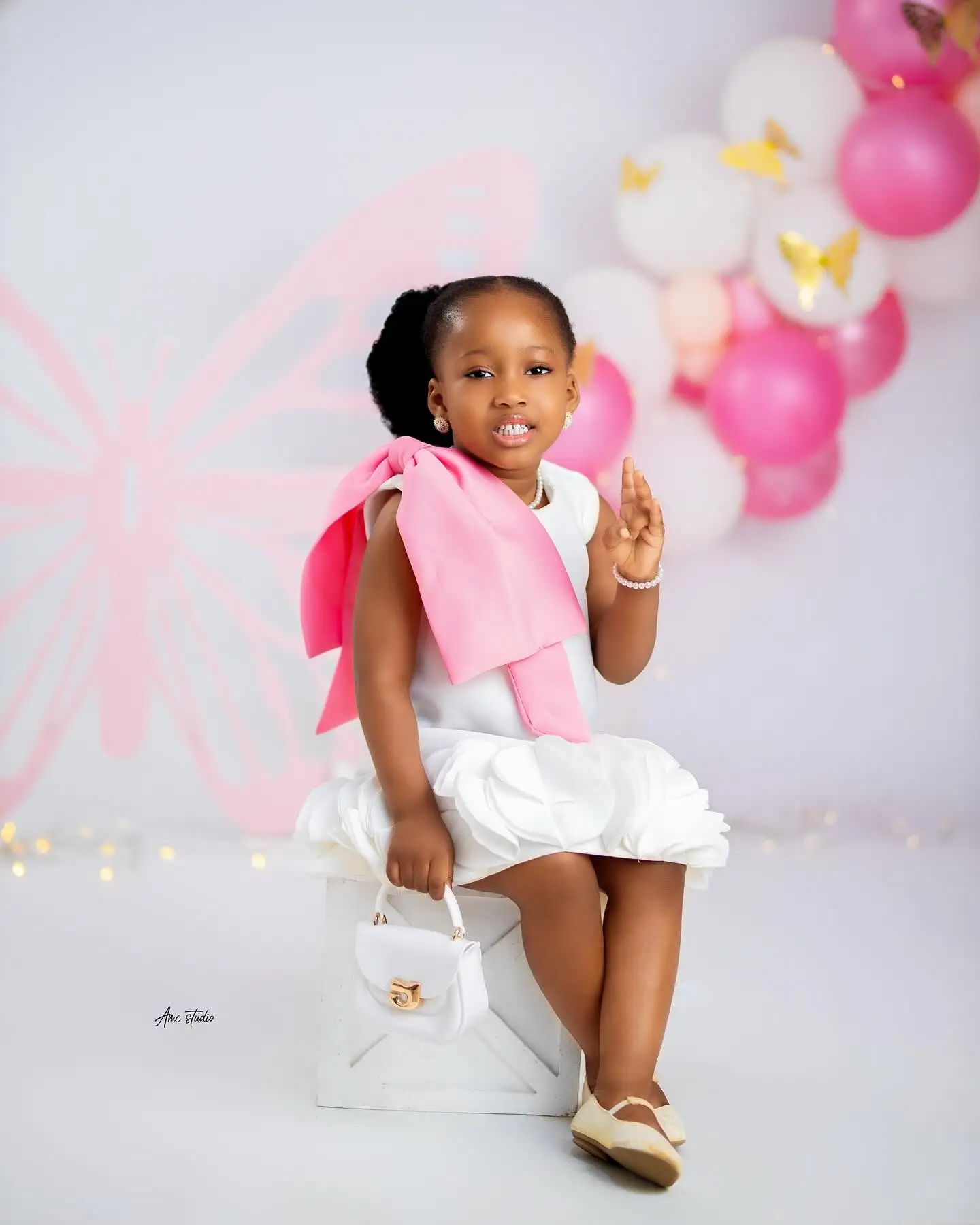 White Flower Girl Dresses for Wedding Birthday Party Gowns Big Bow Customized Kids Pageant Dress Princess Gown