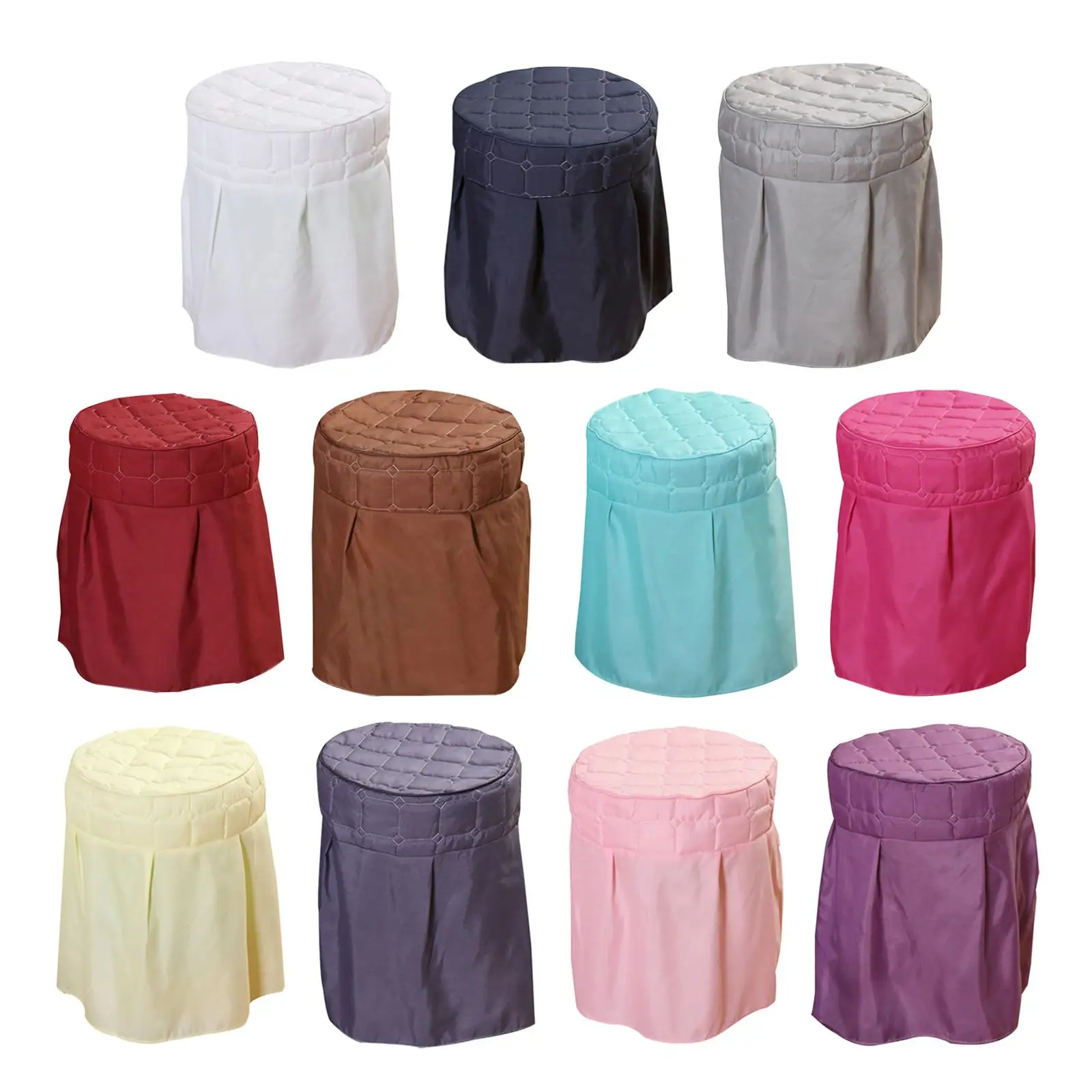 Velvet Beauty Salon Round Chair Cover Washable Non-Slip Stool Cover for Home Spa Salons Barber Shops Beauty Establishments Dorm