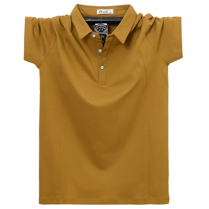 Summer Short Sleeve Polo Shirts Men Plus Size 7XL Solid Color Casual Fashion Stretch Polo Shirt Male Big Size 7XL - Image 3