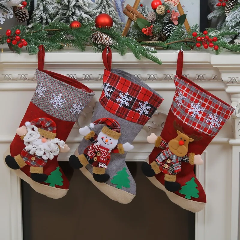 

Christmas Stockings, 40x24cm Large Size Xmas Stockings for Xmas Holiday Christmas Party Family Decoration