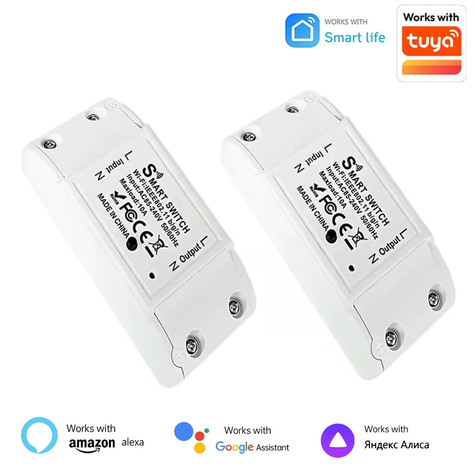 Temporizador Universal para Disjuntores, Compatível com o Aplicativo SmartLife, Controle Remoto Sem Fio, Funciona com Alexa e Google Home, Interruptor de Luz Inteligente WiFi DIY