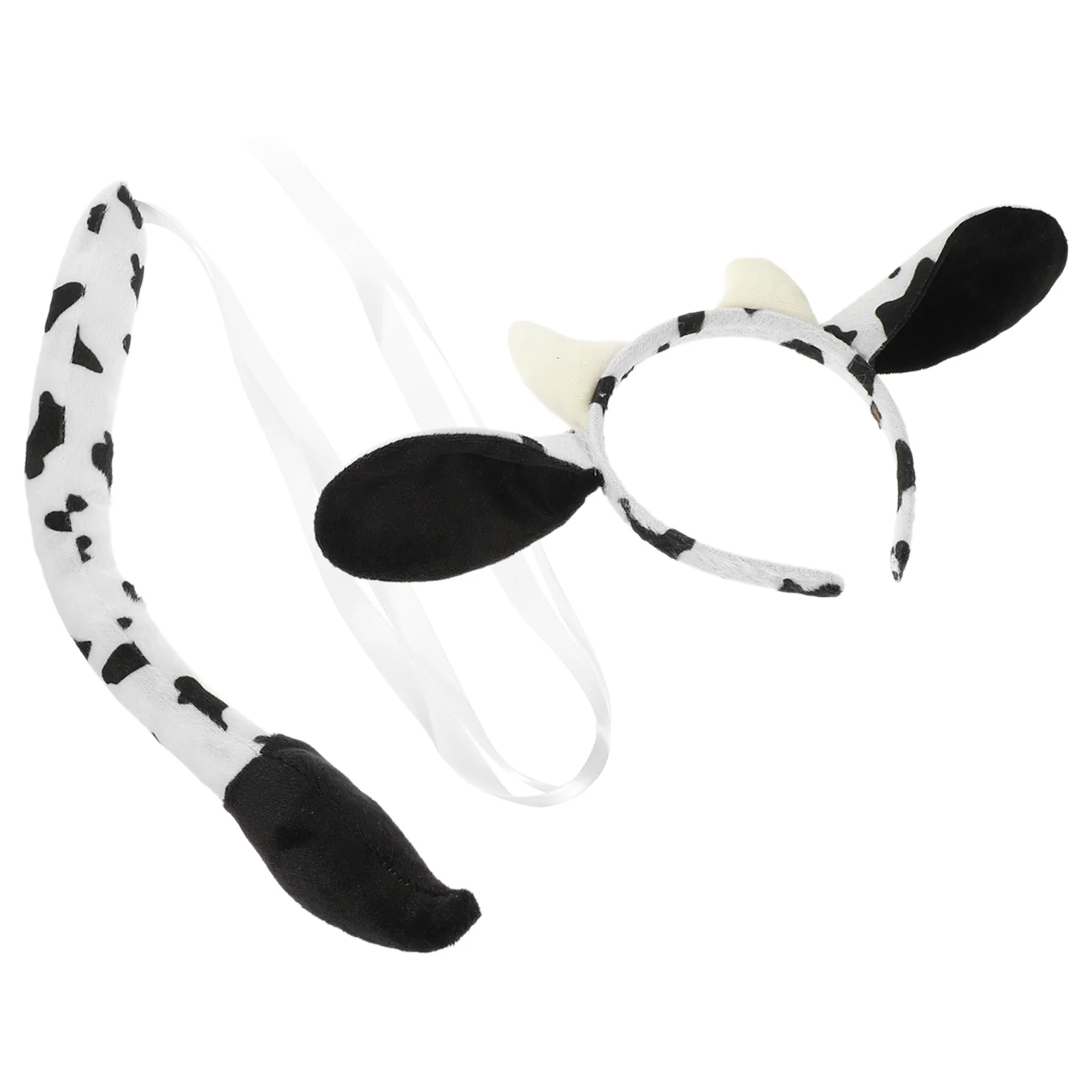 1Set Cow Headband Tail Props Animal Costume Accessories for Birthday Cosplay Party Stage Performance Supplies Cow Headband