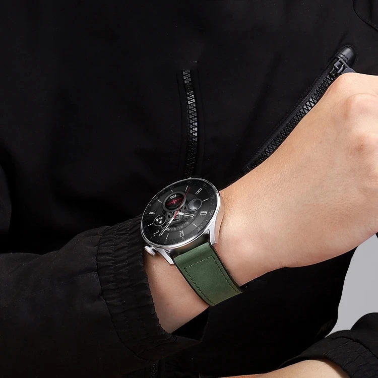 Leder-Silikonarmband für Samsung Galaxy Watch 4, 5, 6, 7, 40 mm/44 mm, Magnetband für Galaxy Watch 4/6 Classic 43 47 mm 42 46 mm – Detail 14