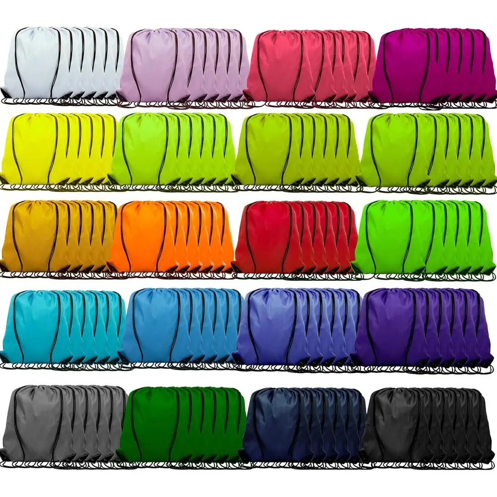 

Bulk Multicolor Sports Sackpacks - 120Pcs, 20 Colors, Unisex Outdoor Gym Bags