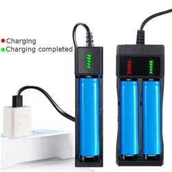 Dual 18650 Battery Charger Black 1 Slots For 18650 Charging 4.2V Rechargeable Lithium Battery Charger for Laser 303 Flashlight