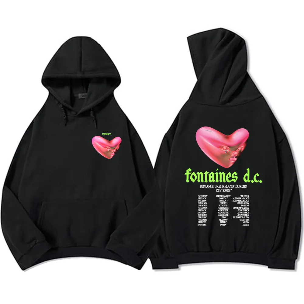 

Fontaines D.C.Romance Hoodies Winter Men Women Hooded Sweatshirts Graphic Clothes Heavy Mental Style Unisex Streetwear Print Top