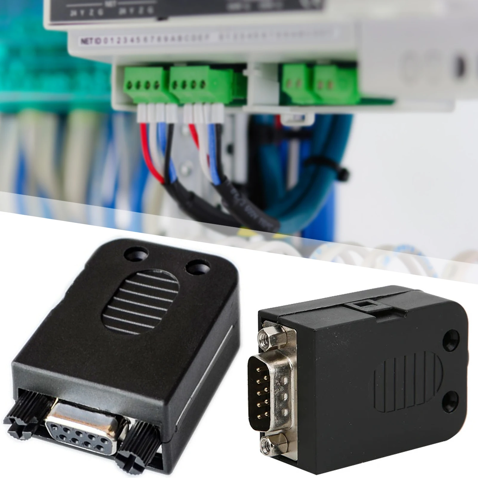 Adattatore per morsettiera a vite DB9 da 2 pezzi Connettore a saldare con spina D-Sub maschio a 9 pin per computer