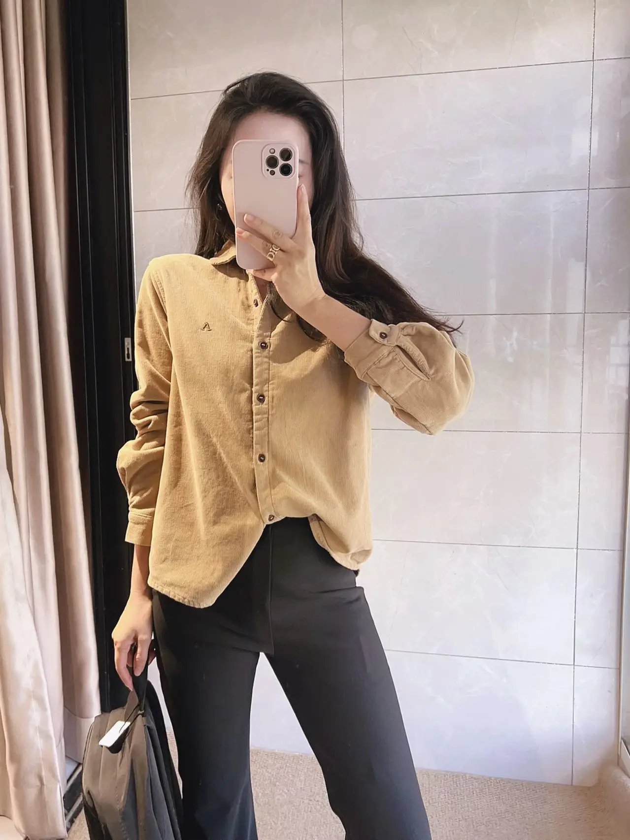 

Мягкая вельветовая рубашка на флисовой подкладке с вышитыми маленькими буквами, корейский стиль, женская, дышащая, с длинными рукавами, из смесового хлопка