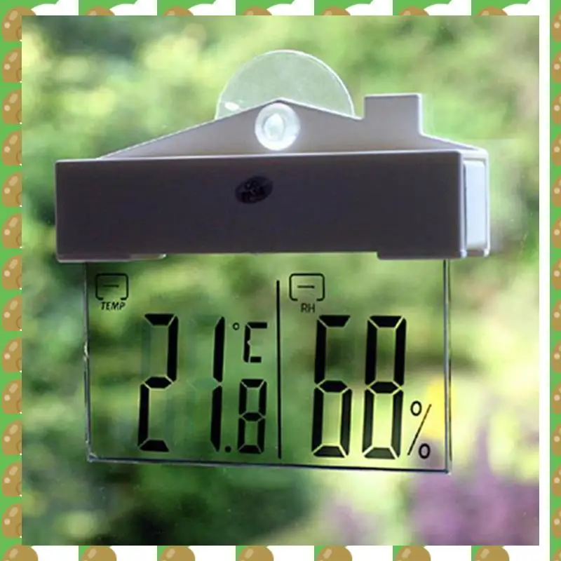 

T36C 3X цифровой прозрачный домашний оконный дисплей термометр гигрометр в помещении и на открытом воздухе температура в помещении с присоской