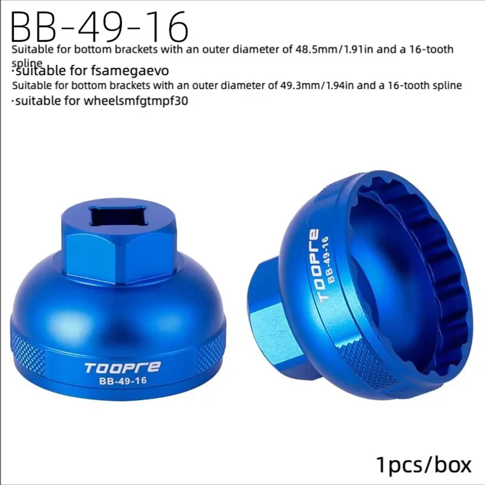 TOOPRE Fahrrad-Innenlager Montage- und Demontageadapter MTB Rennrad Einteilige Gewinde-Innenlagerwerkzeuge 39mm 41 44 46 49mm