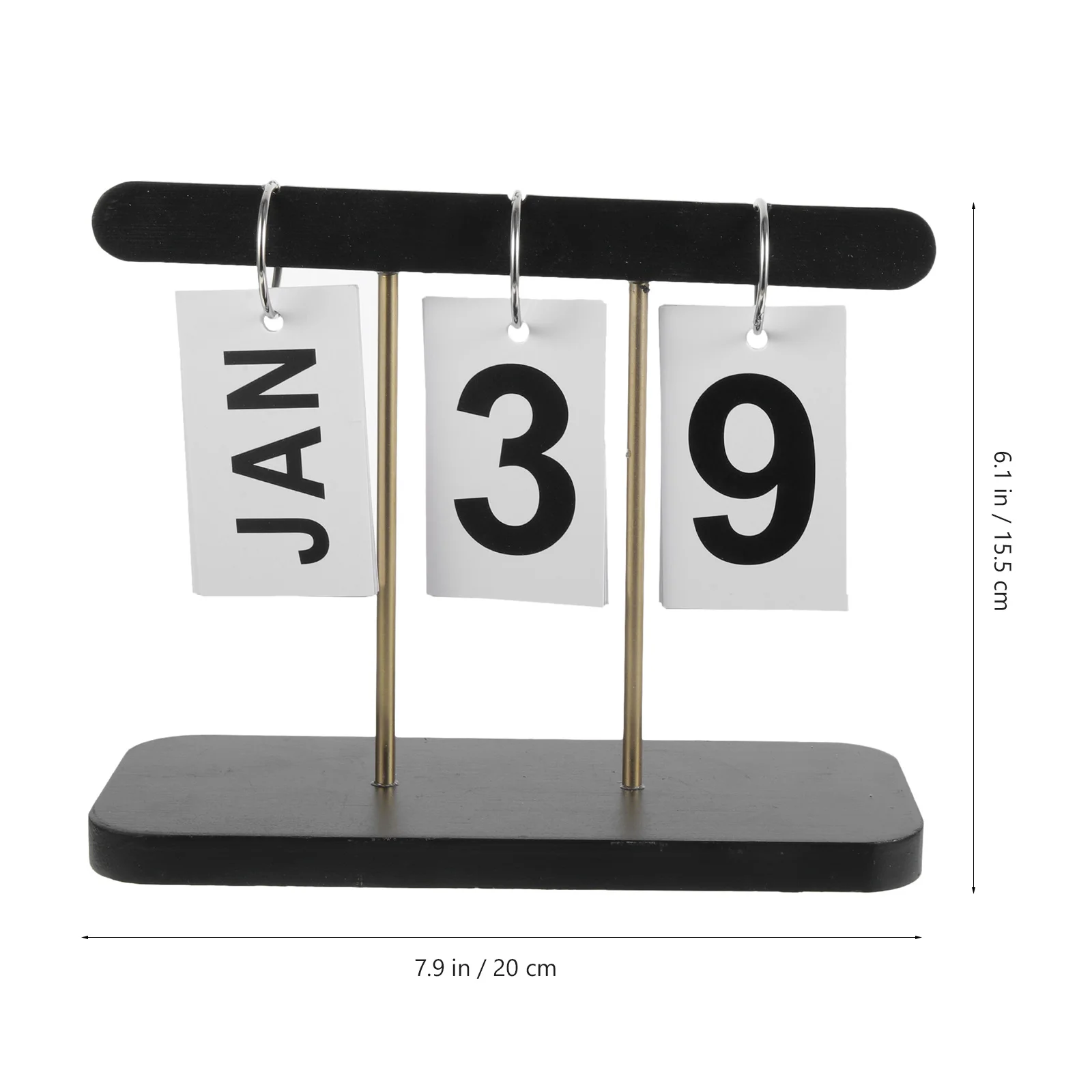 Kalender Meja Kayu Rustic Desain Abadi Aksesori Rumah Kantor Dekorasi Praktis Tahan Lama Penggunaan Cincin Spiral Mudah Mengganti Halaman