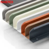 NAIERDI Morandi Color manija de gabinete oculta larga aleación de aluminio manijas de muebles de armario perilla de cajón de tocador tiradores de puerta Hardware