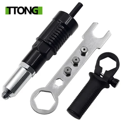 Electric Rivet Nut Riveting Tool Cordless Riveting Drill Adaptor Insert Nut Tool Multifunction Nail Auto Rivet