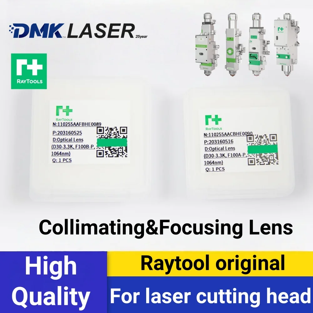 Raytools original laser cutting head Colimating&Focusing Lens D37F100mm for BM110/BM111/BM114 114/BM06K