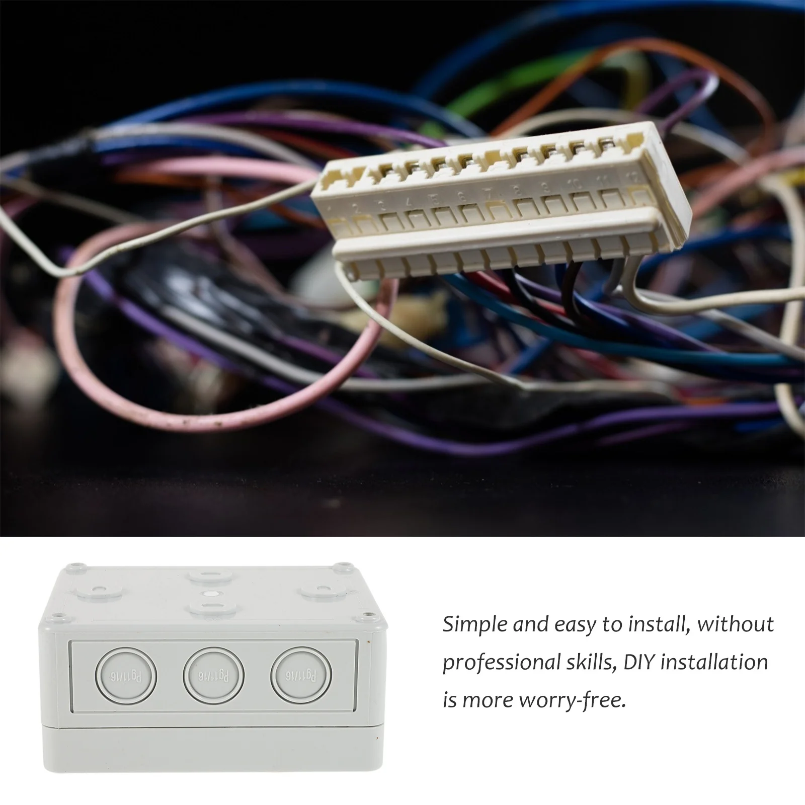 

Waterproof Junction Box Outdoor Abs Cable Management Install Electrical Connection Box Weatherproof Enclosure