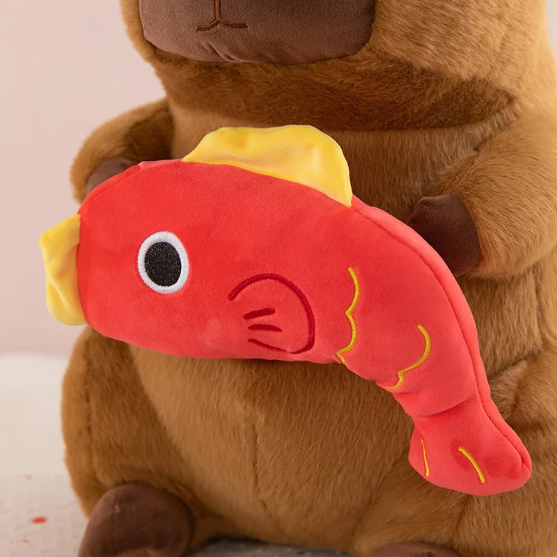 귀여운 카피바라 봉제 인형 귀여운 코이 햄스터 인형 아기 어린이 생일 선물 부드러운 동물 베개 장난감