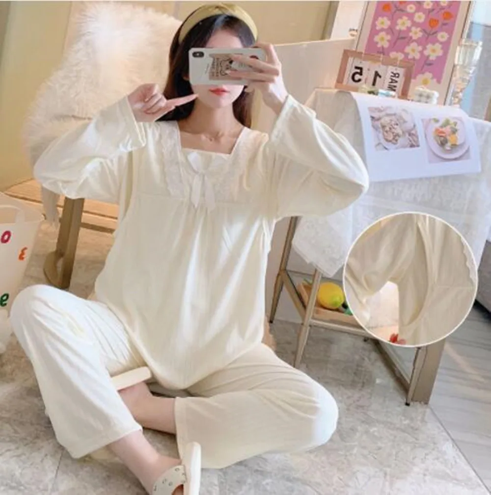 Maternity Nursing Pajamas for Women Breastfeeding Pregnant Women Nursing Pjs Set Top Pants Sleepwear Pregnancy Nightgown Clothes