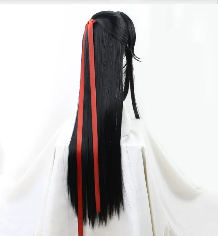 Mo Dao Zu Shi Grandmaster of Demonic Cultivation Wei Wuxian Cosplay Wig Heat Resistant Synthetic Hair Costume Wigs + Wig Cap