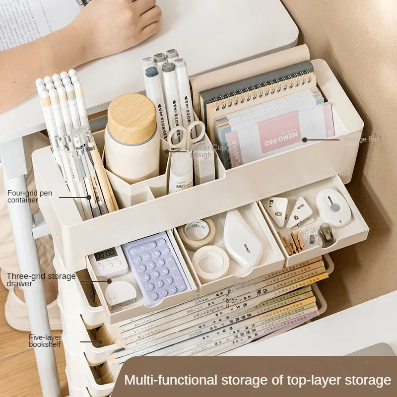 Imagem -03 - Estante de Grande Capacidade para o Quarto das Crianças Classroom Desk Storage Livro Prateleira Sub-estudo Artefato Livro Armazenamento