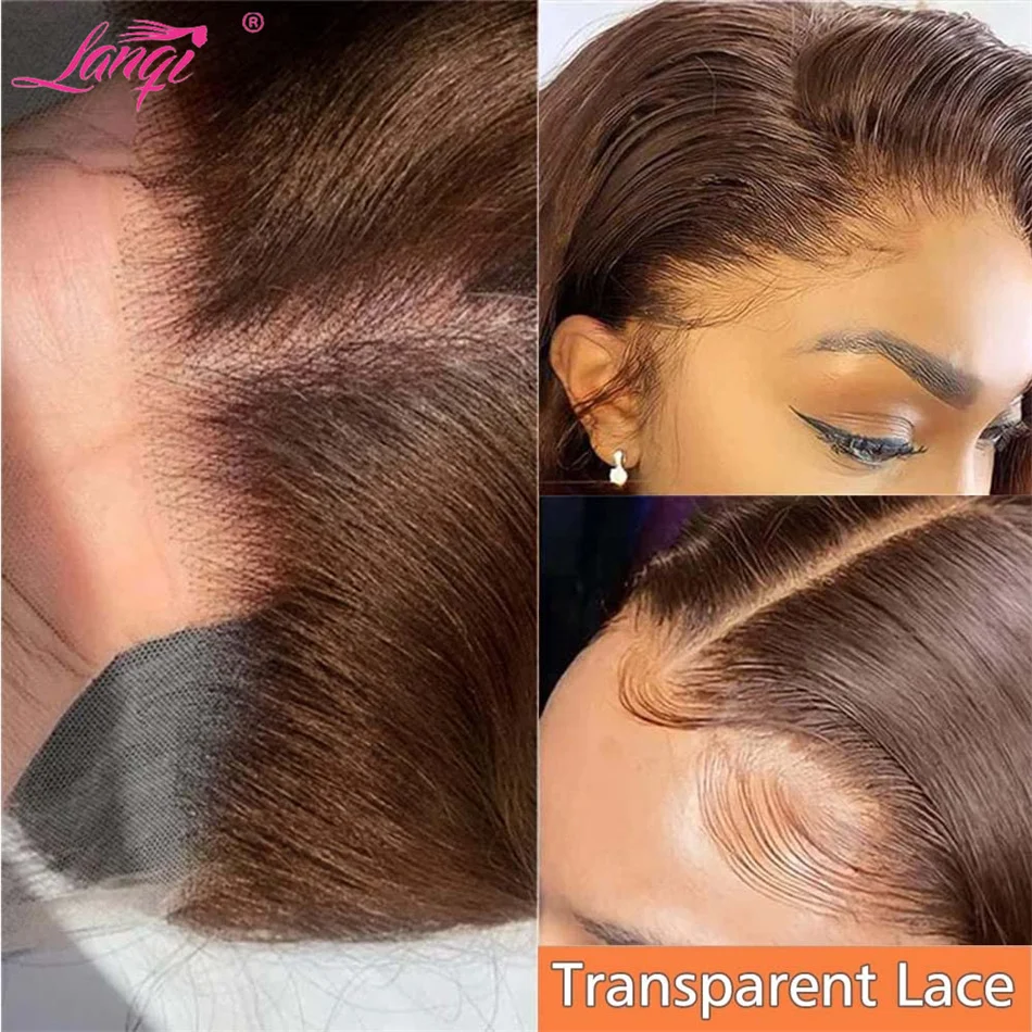 Chocolate Brown Body Wave Lace Front Wig Human Hair Wig 13x4 Transparent Lace Front Wigs For Women Human Hair Lace Frontal Wigs