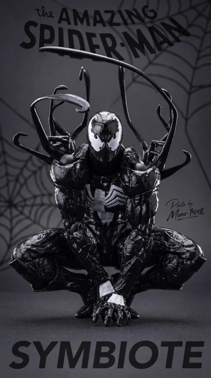 mess toys Symbiote Spider Revoltech Spidy Symbiote 3.0 Scale Action Figure kaiyodo Figurine Model Toys Gifts - view 5