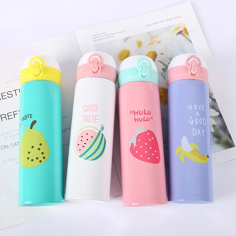 

500ml Thermos Mug Stainless Steel Vacuum Insulated Bottle Water Drinks Thermos Flasks Travel Cup Coffee Tea Milk Mug