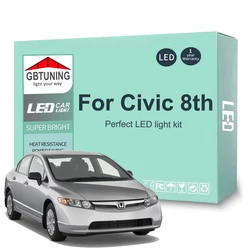 11Pcs Canbus For Honda Civic 8 MK8 8th Gen 2006 2007 2008 2009 2010 2011 Car LED Interior Light Bulb Kit Dome Trunk Reading Lamp