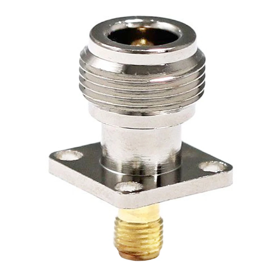 1pc N Female Jack to SMA Female Jack RF Coax Adapter Convertor 4-Hole Panel Mount Goldplated New Wholesale
