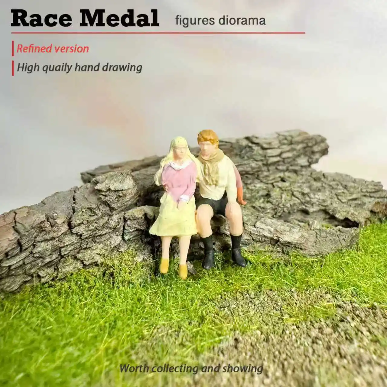 

1/64 sitting couples lovers boyfriend and girlfriend photo leisure couples gift creative display model in stock.