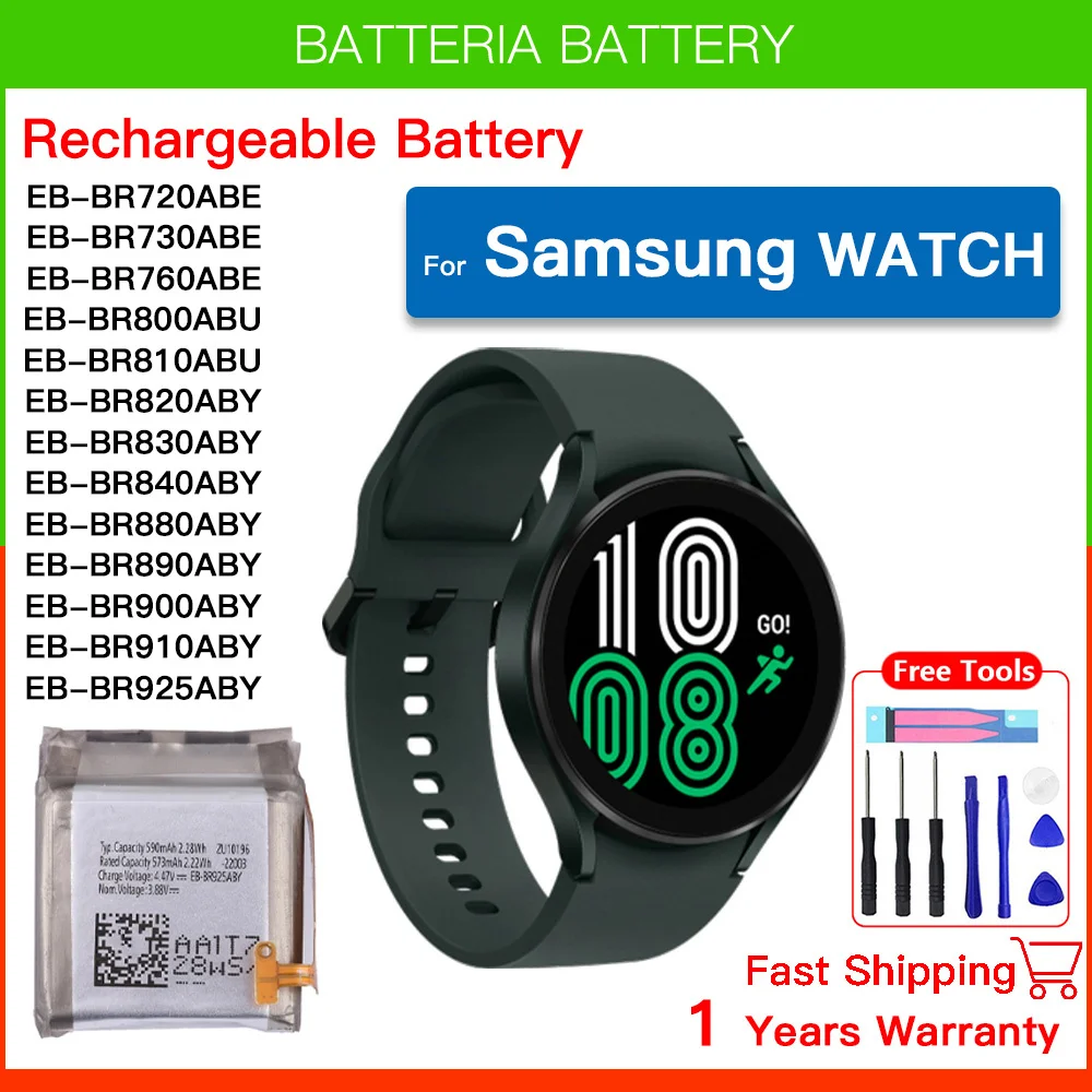 Genuine New Battery For Samsung Galaxy Watch Gear Live/S2 classic/Gear S4/Gear 1/Active 1 2 3/ Watch 3/ Gear S/Gear 2/WATCH 4