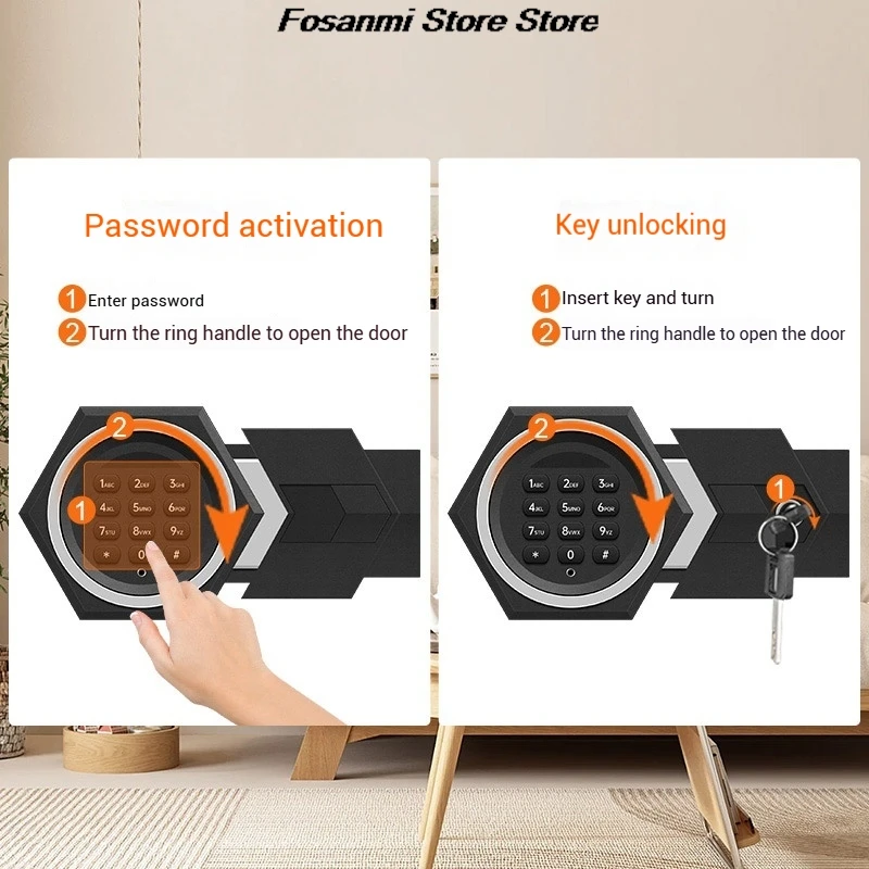 Mini Digital Security Safe Electronic Password Lock Steel Hidden Wall Bedroom Closet Installation For Home Office Use 20 25 Inch