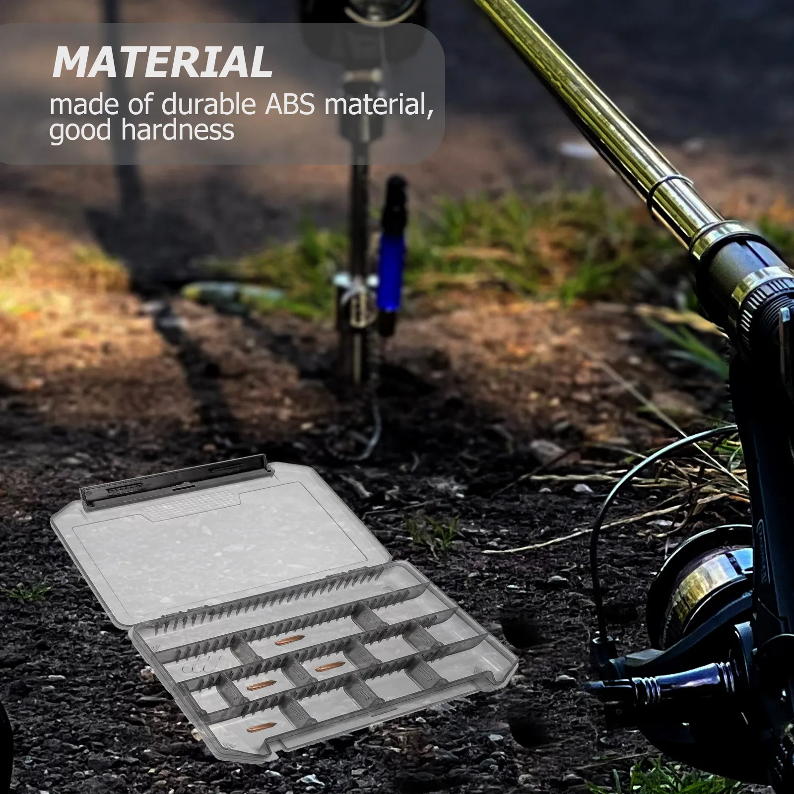 

Fishing Tackle Box Strong Durable ABS Multi Grids Organizer Portable Storage for Hooks Baits Lures Accessories