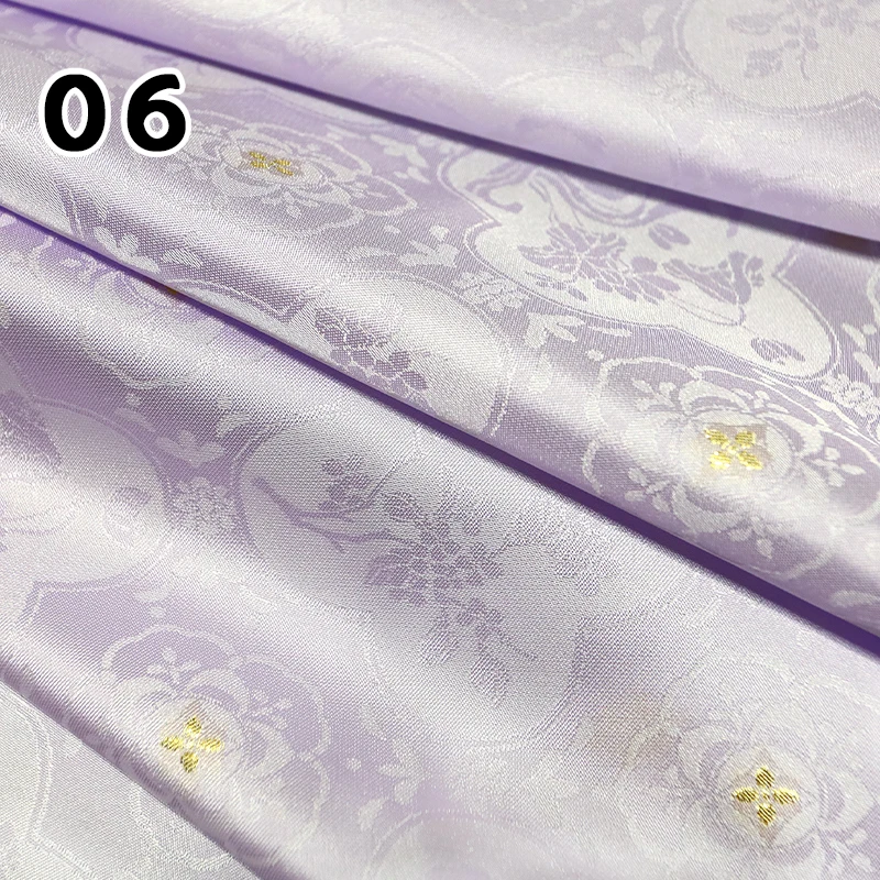 

1M Chinese Weaving Gold Yarn Jacquard Fabric Chic Lotus Pattern Designer Fabric For DIY Hanfu Dress Chinese Antique Costume
