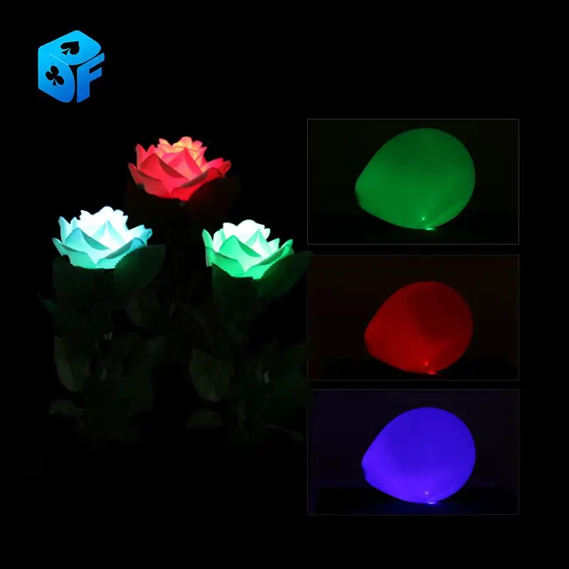 

Magic props colorful rose balloons 3 color changing balloons annual meeting Christmas and New Year's Day Magic Magic Balloon