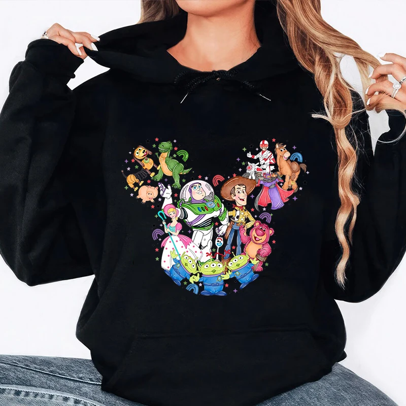 Toy Story Mickey Head Printed Women's Hoodie Loose Sweater Casual Top