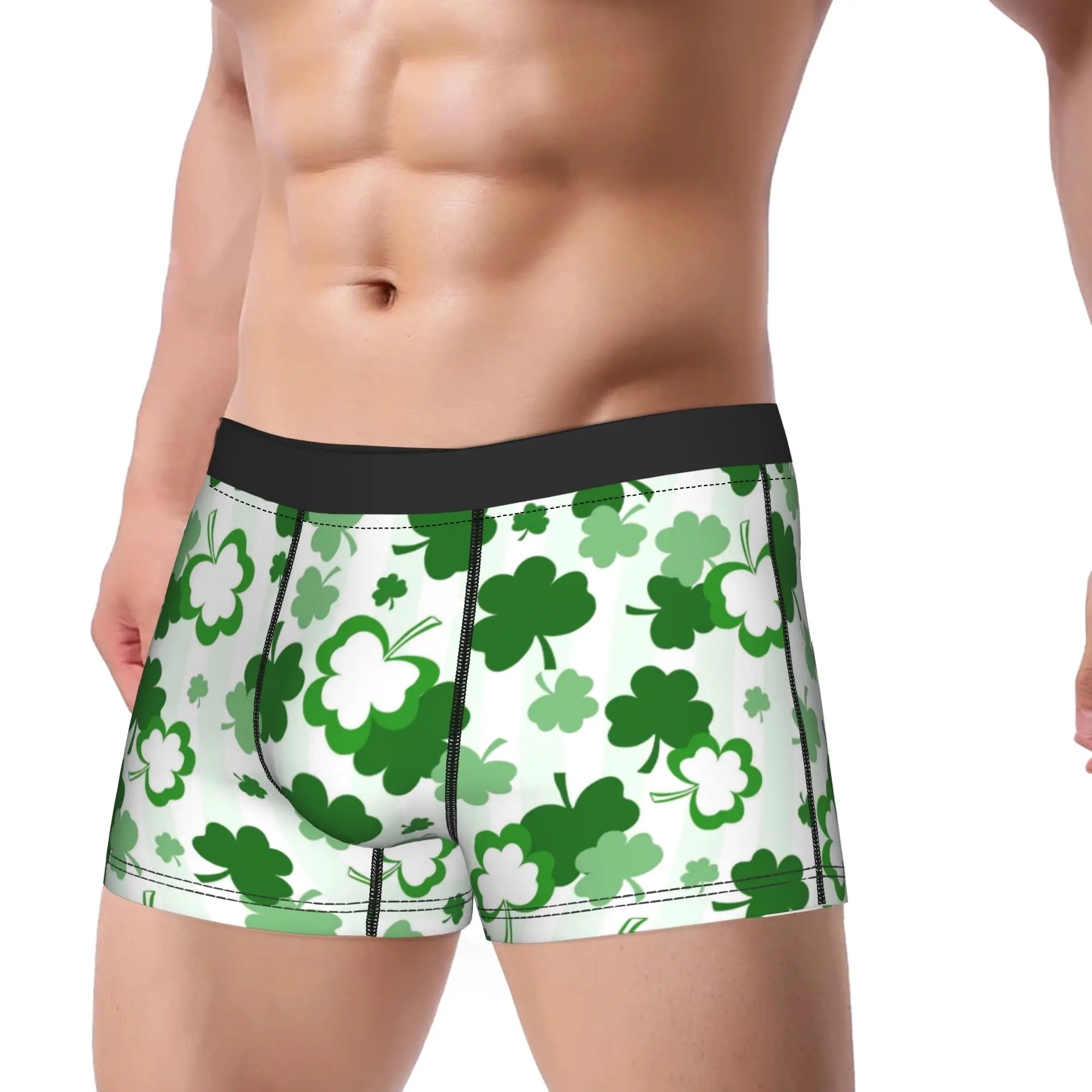 

Мужское нижнее белье с ирландским клевером на День Святого Патрика, забавные трусы-боксеры, шорты, трусики, мужские мягкие трусы M-XXL