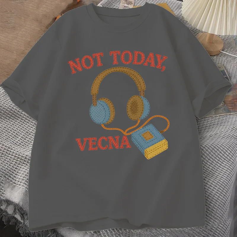 Not Today Vecna Men's T Shirt Summer Tracksuit Crew Neck Short Sleeve Tops Casual Cotton Sportswear Harajuku Retro Streetwear