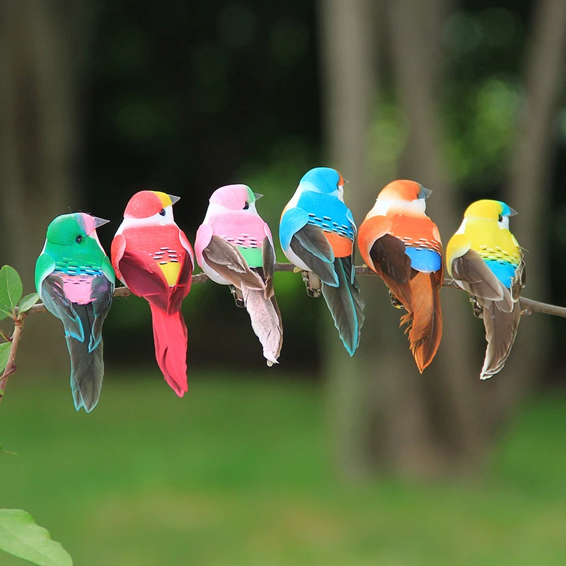 New#1PC Random Artificial Bird Fake Foam Animal Simulation Bird Model Tit DIY Craft Home Garden Ornament Decoration