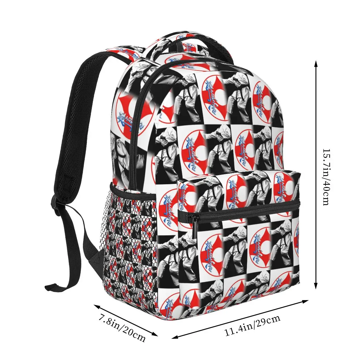 Kyokushi Karate Kumite Scene Backpack Student Boys Girls BookBag Children School Bag Computer Shoulder Bags for Men Women