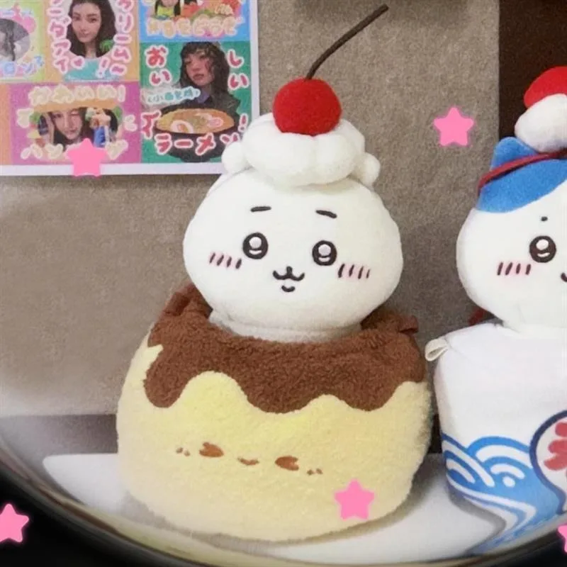 Chiikawa Usagi Kawaii Anime Cartoon Birthday Cake Pudding Plush Toys Cute Gift Doll Beautiful Exquisite Single Product Girls