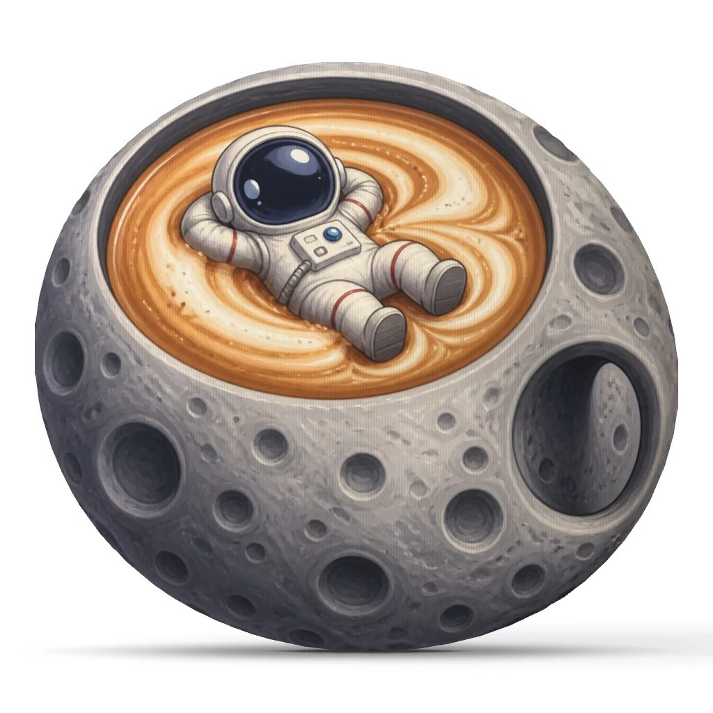 Astronaut Coffee Pillow Moon Latte Plush Cushion Space Explorer Stuffed Throw Pillow Cosmic Home Decor Floor Seat Gift Sofa