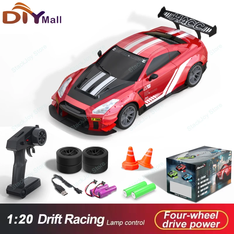 

Rc Drift Car Model 1/20 2.4G Remote Control Car Cool Trendy Racing High-Speed Four-Wheel Drive Toys For Children Gifts Set