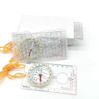Multifunctional Map Scale Compass, Durable Navigation Tool for Hiking Camping Survival Outdoor Travel