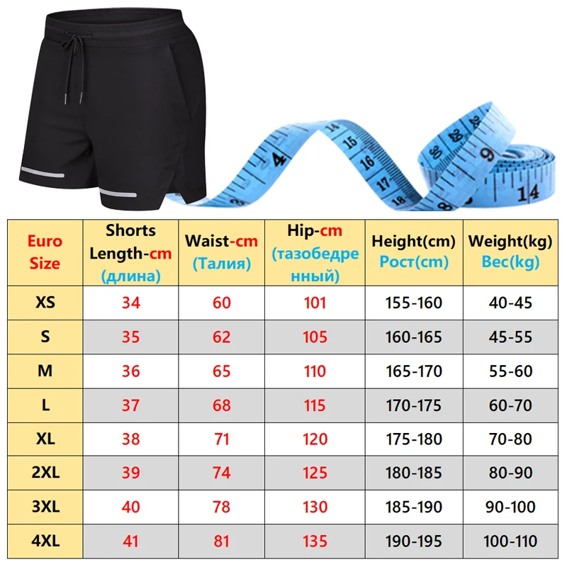 Summer Running Fitness Bottoms Marathon Training Sports Reflective Three Point Shorts Elasticity Ping Pong Badminton Gym Pants