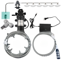 6-18m Gray Quick-plug Pump Set, Spray Atomization Drip Irrigation System, Disinfection and Cooling Garden Watering