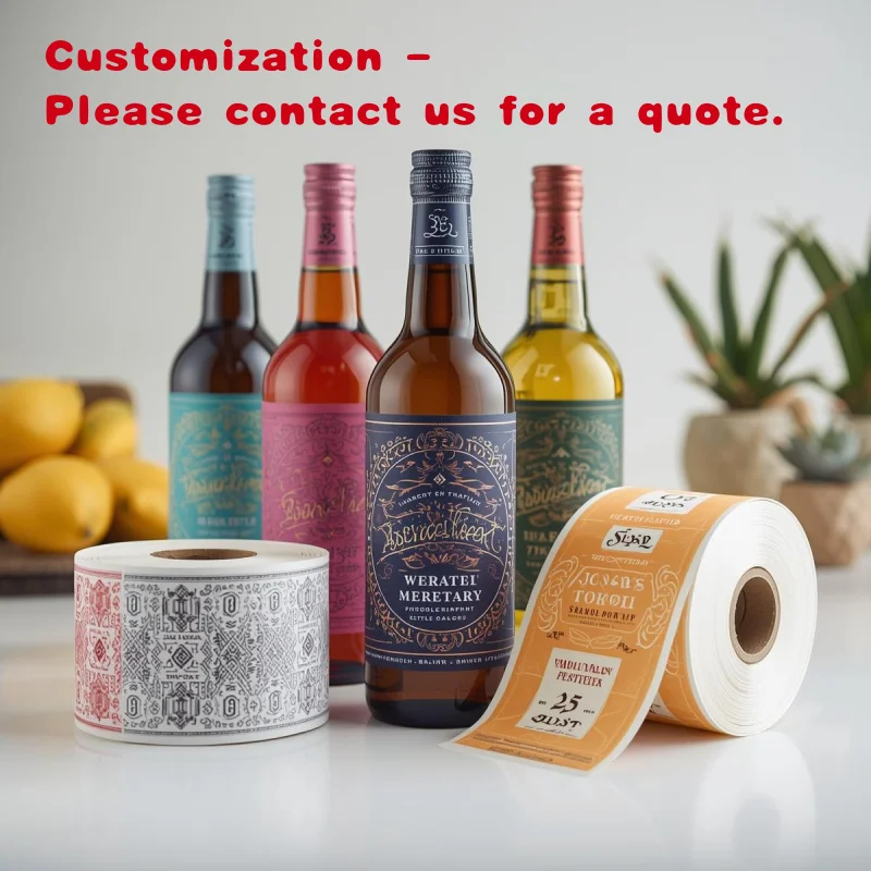 

custom.Custom Printed Digital Printing Synthetic Paper Waterproof Oil Proof Self-adhesive Label Roll Food Grade Private Lab